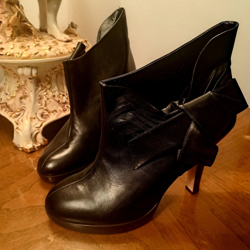 Black Leather Sole Booties ALDO